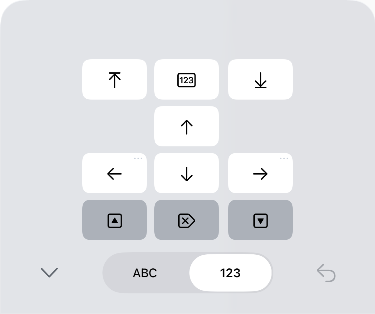 iPhone 版 Soulver 4 の新しいカーソルパッド